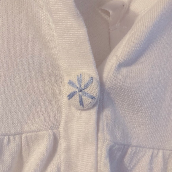 Nick & Mo Women’s White Cardigan Size Small 100% Cotton - Picture 5 of 6